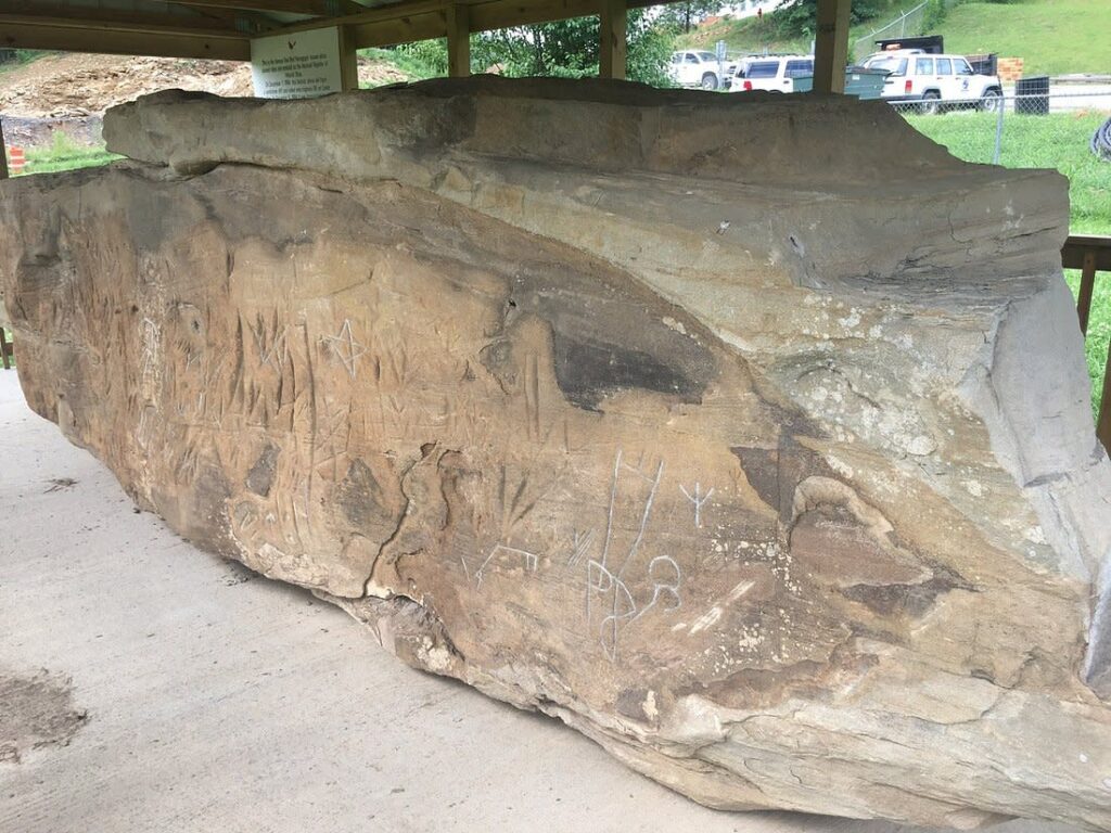 Ancient Petroglyphs Rock