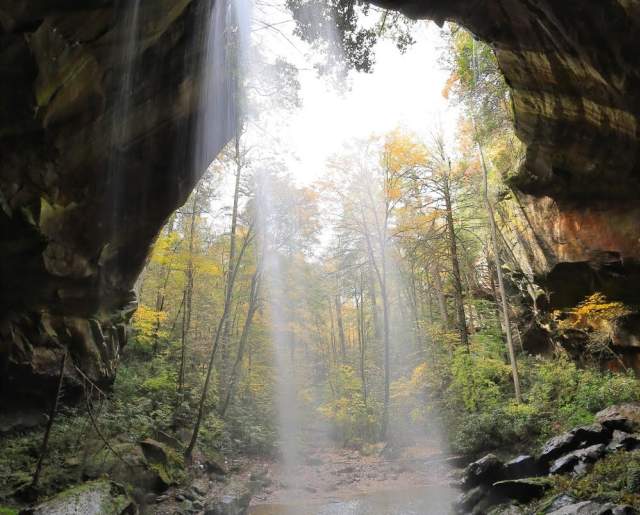 Behind the Falls